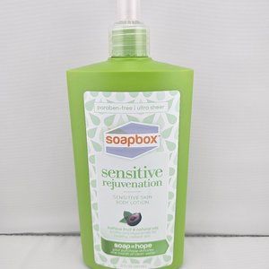 Soapbox Sensitive Rejuvenation Body Lotion Bataua Fruit Natural Oils No Parabens